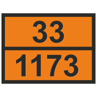 Табличка опасный груз 33-1173 Этилацетат