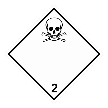 Знак опасного груза. Класс 2.2. Токсичные газы