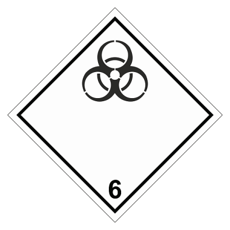 Знак опасного груза. Класс 6.2. Инфекционные вещества